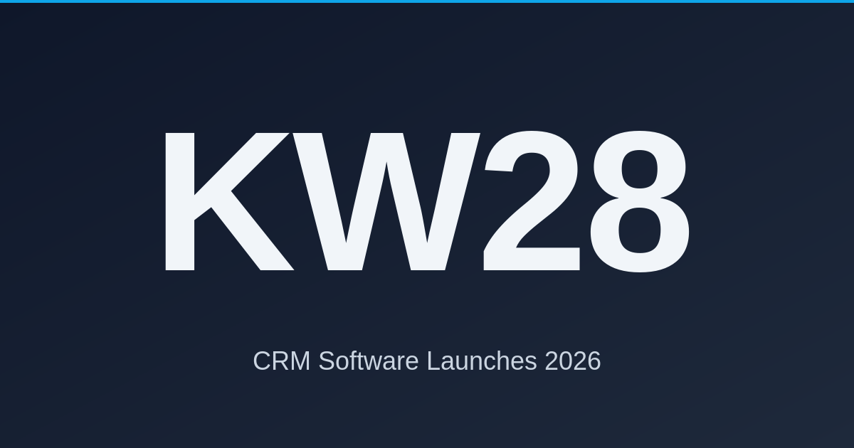 CRM Software Launches KW28 2026 – Wochenüberblick | find-your-crm.de